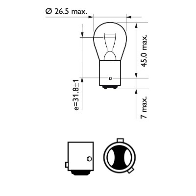 P21/4W 12V (21/4W) Лампа min10 12594CP PHILIPS