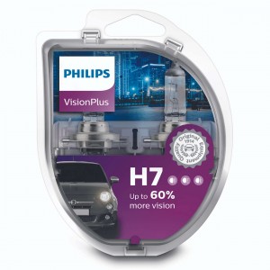 Лампа H7 12V (55W) VisionPlus, 2шт. в пласт.коробке 12972VPS2 PHILIPS