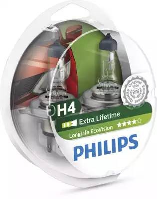 H4 LongLife EcoVision 12V (60/55W) Лампа 2шт 12342LLECOS2 PHILIPS