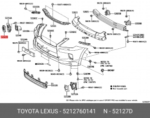 ЗАГЛУШКА 52127-60141 Toyota lexus