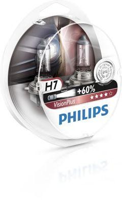 Лампа H7 12V (55W) VisionPlus, 2шт. в пласт.коробке 12972VPS2 PHILIPS