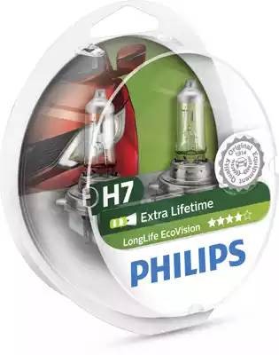H7 LongerLife Ecovision 12V (55W) Лампа 2шт 12972LLECOS2 PHILIPS