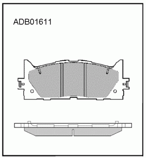 Колодки передние ADB01611 ALLIED NIPPON
