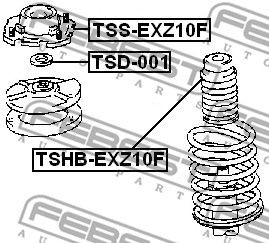 Пыльник переднего амортизатора TSHB-EXZ10F FEBEST