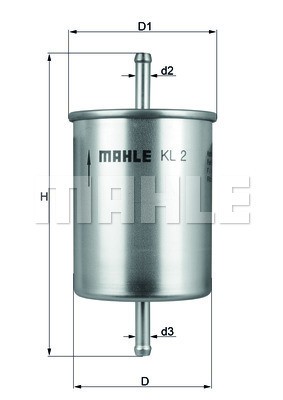 Фильтр топливный KL2 MAHLE KNECHT