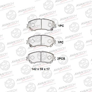 Колодки тормозные дисковые Avantech (противоскрипная пластина в компл.) AV301 AVANTECH