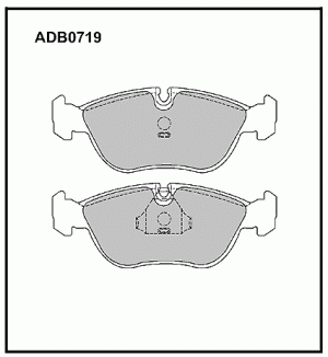 Колодки тормозные дисковые ADB0719 ALLIED NIPPON