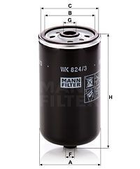 Фильтр топливный WK8243 MANN FILTER