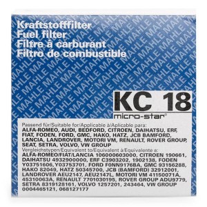 Фильтр топливный KC18 MAHLE KNECHT