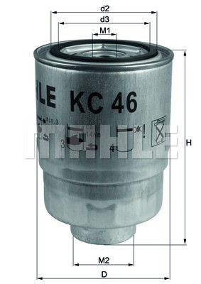 Фильтр топливный KC46 MAHLE KNECHT