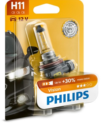Лампа H11 12V (55W) Vision, 1шт. блистер 12362PRB1 PHILIPS