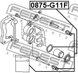 Ремкомплект суппорта тормозного переднего 0875-G11F FEBEST