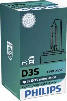 Лампа D3S 42V(35W) X-tremeVision +150% (gen2) 1шт. картон 42403XV2C1 PHILIPS