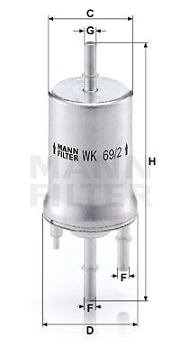 Фильтр топливный WK692 MANN FILTER