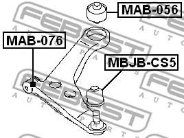 Сайлентблок передний переднего рычага MAB-076 FEBEST