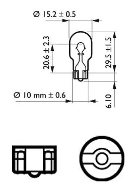W16W 12V (16W) Лампа min10 12067CP PHILIPS