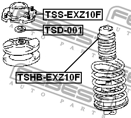 Пыльник переднего амортизатора TSHB-EXZ10F FEBEST