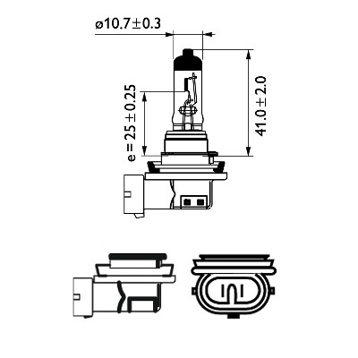 Лампа H8 12V (35W) галогенная стандарт, 1шт. блистер 12360B1 PHILIPS