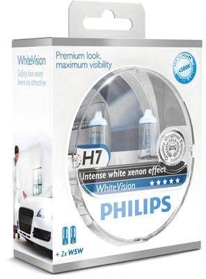 H7/W5W White Vision 12V Лампа (к-кт 2шт в пласт. уп.) 12972WHVSM PHILIPS