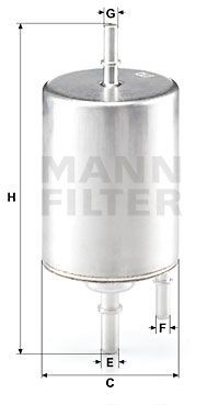 Фильтр топливный WK7204 MANN FILTER