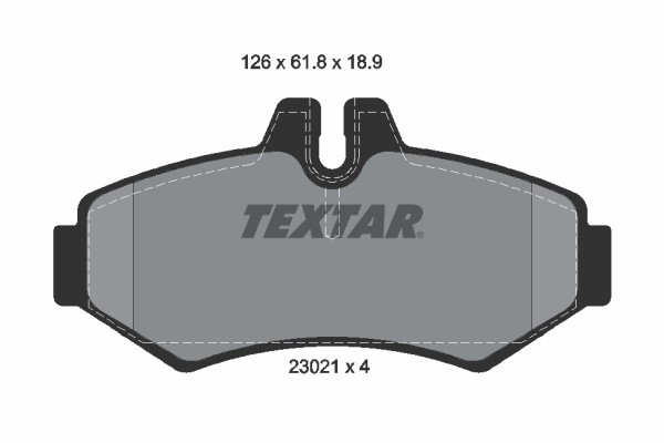 Колодки тормозные задние с противошумной пластиной Q+ 2302101 TEXTAR