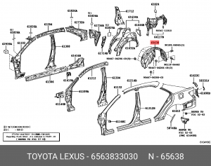 ПОДКРЫЛОК 65638-33030 Toyota lexus