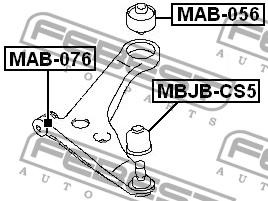 Сайлентблок передний переднего рычага MAB-076 Febest
