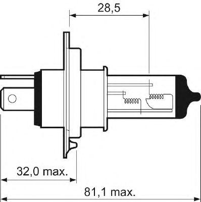 Лампа H4 Essential Standart 12V(55/60W) [картон] 032007 VALEO PHC