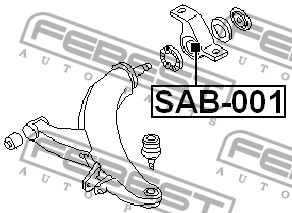 Сайлентблок задний переднего рычага SAB-001 FEBEST