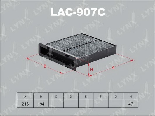 Фильтр салонный угольный LAC-907C LYNXAUTO