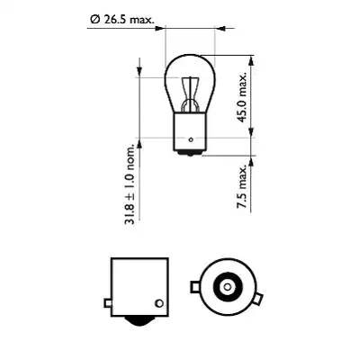 PR21W 12V (21W) Лампа min10 12088CP PHILIPS