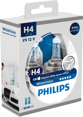 H4/W5W White Vision 12V Лампа (к-кт 2шт в пласт. уп.) 12342WHVSM PHILIPS