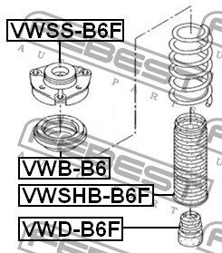 Пыльник переднего амортизатора VWSHB-B6F FEBEST