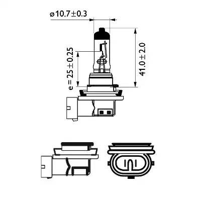 Лампа H11 12V (55W) LongLife EcoVision, 1шт. картон 12362LLECOC1 PHILIPS