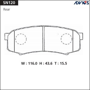 Дисковые тормозные колодки ADVICS SN120 ADVICS